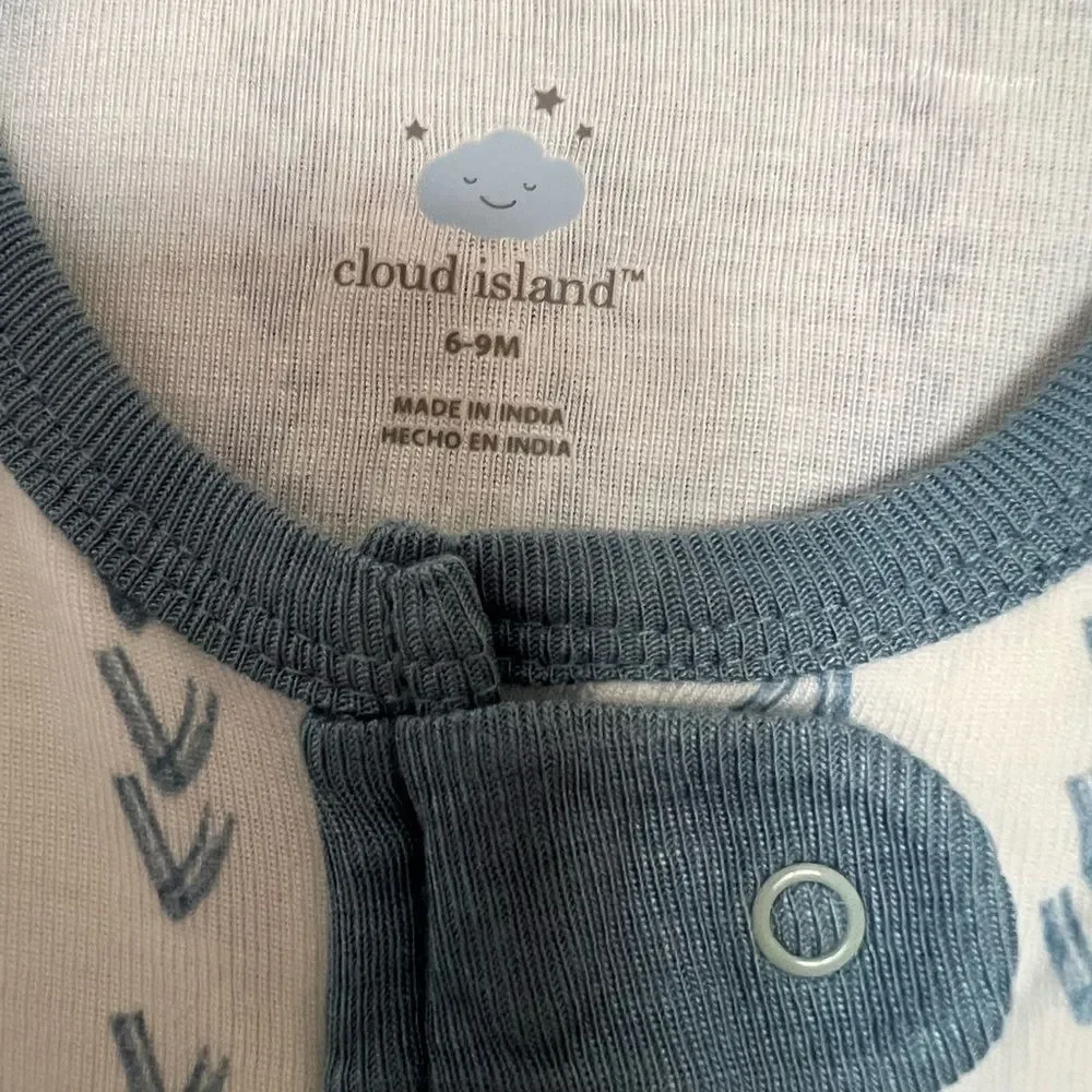 Cloud Island Gray and Cream Baby Sleepers